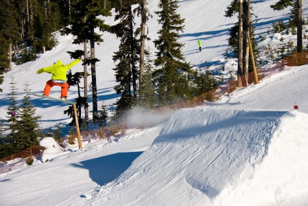 Sekä Whistlerin että Blackcombin hiihtoalueella on omat snow parkkinsa eri tasoisille kikkailijoille. Hyppyrit ja muut parkkien suorituspaikat pidetään luksustasoisessa kunnossa.
