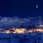 Obertauern hiihtokylä ilta