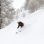 Sestriere Italia skiing area powder