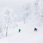 nozawa onsen offpiste skiers mt kenashi