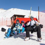 St. Moritz corviglia family skiing